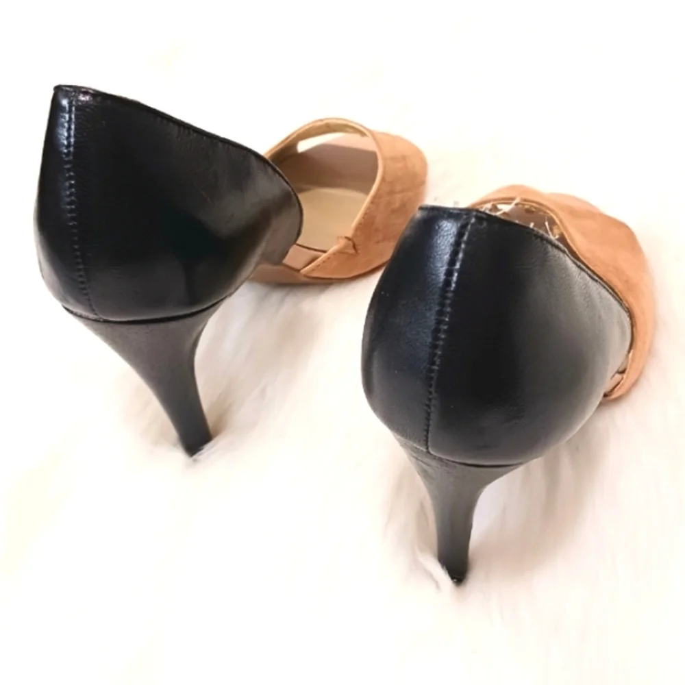 Coach and Four Women's Anna Camel Suede High Heels Sz 9.5M - Picture 5 of 11